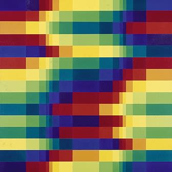 Richard-Paul Lohse, Quinze rangées systématiques de couleurs au sein d'un système symétrique, 1950/1967, 1950-1967