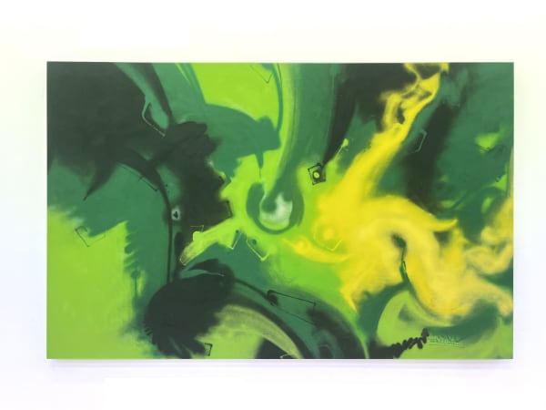 Bando Aerosol Reverberations, 2025 Spray can on canvas 87 x 140 cm 33 1/2 x 55 in