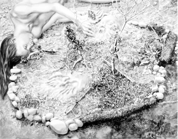 Simon Pasieka Tumulus ink on paper 96,5 x 119,6 cm