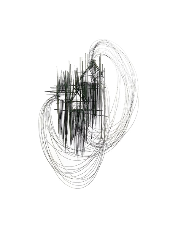 David Moreno Family Connection I, 2019 Carbon steel, silver, paint 62 x 30 x 90 cm 24 3/8 x 11 3/4 x 35 3/8 in