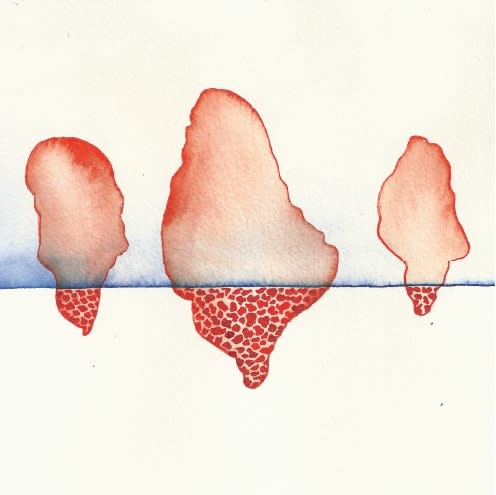 Camille De Galbert Untitled pen and ink on watercolor paper 20 x 20 cm