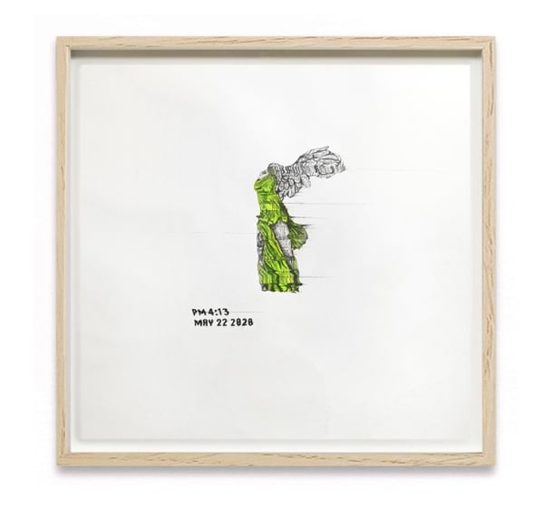 Ludovic Vernhet 22 mai 2020, 2020 Graphite, coloured pencil on paper 80 x 80 cm 31 1/2 x 31 1/2 in