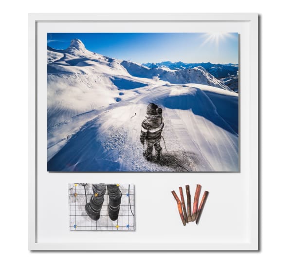 Saype, Encordés : La Plagne (FR) 2023, 1000 m² , 45°29'16.52"N 6°42'32.73"E, 2024