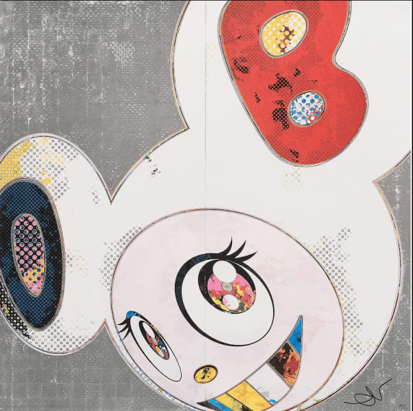 Takashi Murakami, DOB in Pure White Robe (Navy and Vermilion), 2013