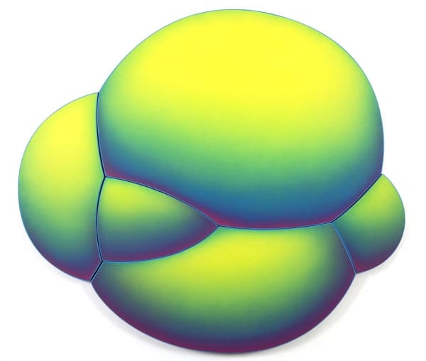 Jan Kalab Green Atomic Bubble Acrylic on canvas 120 x 135 cm