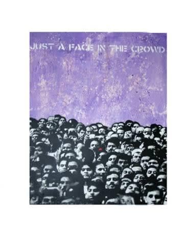 Jef Aerosol, Just a face in the crowd (purple), 2011