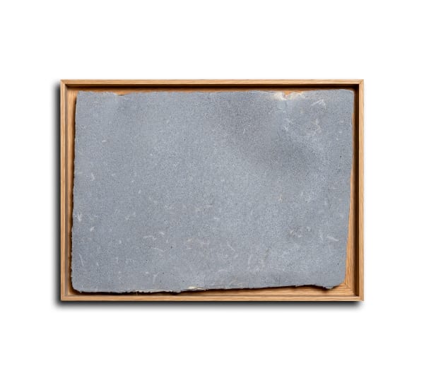 Saype Beyond Walls, Step 17 : Fuji (JPN) 2023, 3000 m², 35° 9'40.41"N 138°40'11.16"E - Pixel 1, 2024 Biodegradable paint taken from the ephemeral artwork's production on 640g/m² fine grain paper Unique piece Framed: 25 x 34 cm 9 7/8 x 13 3/8 in Unframed: 22 x 31 cm 8 5/8 x 12 1/4 in