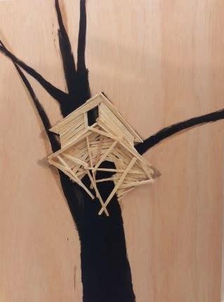 Tadashi Kawamata Tree hut brugge 2 Wood 101 x 76 cm