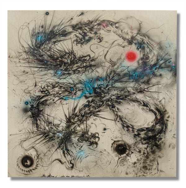Chen Yingjie Breaking - loong Series LXXVIII (78), 2022 Acrylic and mixed media and oil on canvas 160 x 160 x 5 cm 63 x 63 x 2 in