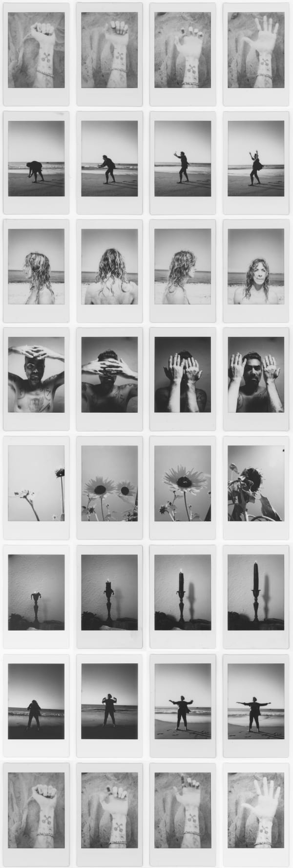 Faith XLVII Clair Obscur I, 2022 Collection of Polaroid films, framed 85 x 45 cm (encadré) 33 1/2 x 17 1/2 in (framed)