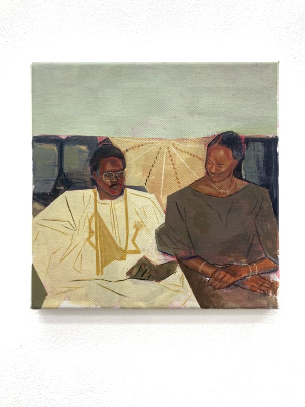 Rakajoo Quatre Chemins, Lien, 2024 Acrylic and oil on canvas 20 x 20 cm 8 x 8 in