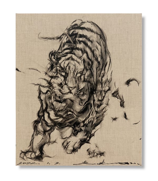 Chen Yingjie 饥饿生存 61 - Stay Hungry LXI, 2022 Acrylic on canvas 60 x 50 x 4 cm 23 5/8 x 19 3/4 x 1 5/8 in