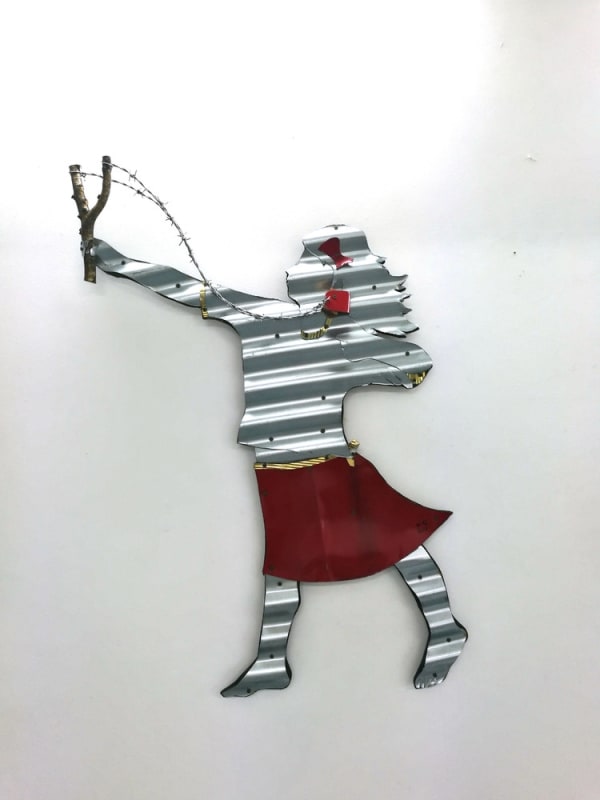 Abdul Rahman Katanani Lanceuse sheet metal 80 x 105 cm