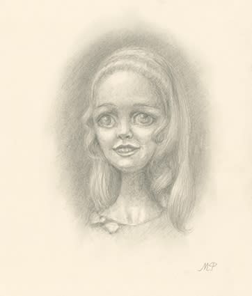 Marion Peck Lady 6 graphite on paper 25 x 20 cm