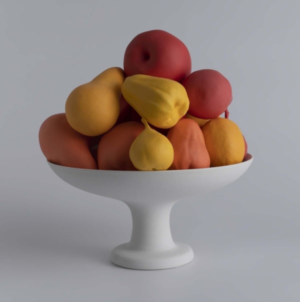 Jeremie Thircuir & Wang Hua Tribute to Cezanne - Tutti Frutti Porcelain 25 x 23 x 23 cm