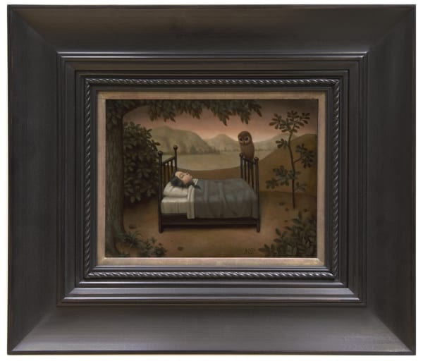 Marion Peck Owl dream, 2019 Oil on wood panel 23 x 30.5 cm 9 1/8 x 12 1/8 in