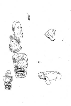 Popay Croquis Pen on paper 21 x 30 cm