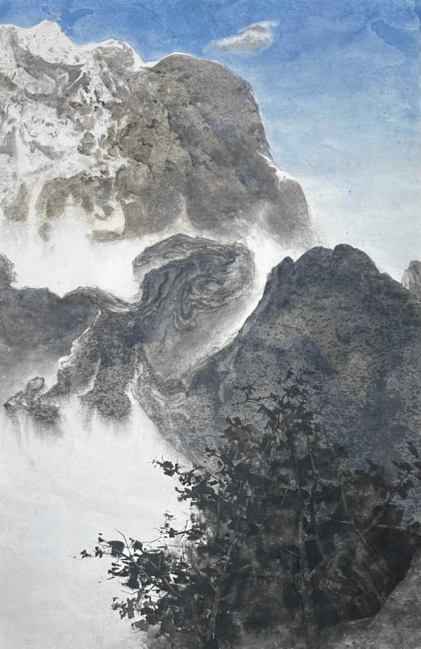 Prasad Beaven, Snowy peaks: Misty Convergence, 2023