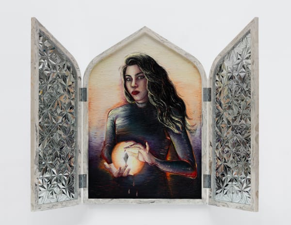 Mahsa Merci, Wet Light in Midnight (Artist’s Portrait), 2025