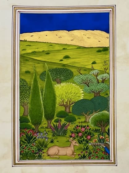 Mahsa Tehrani, The Seated deer & the Gun , 2025