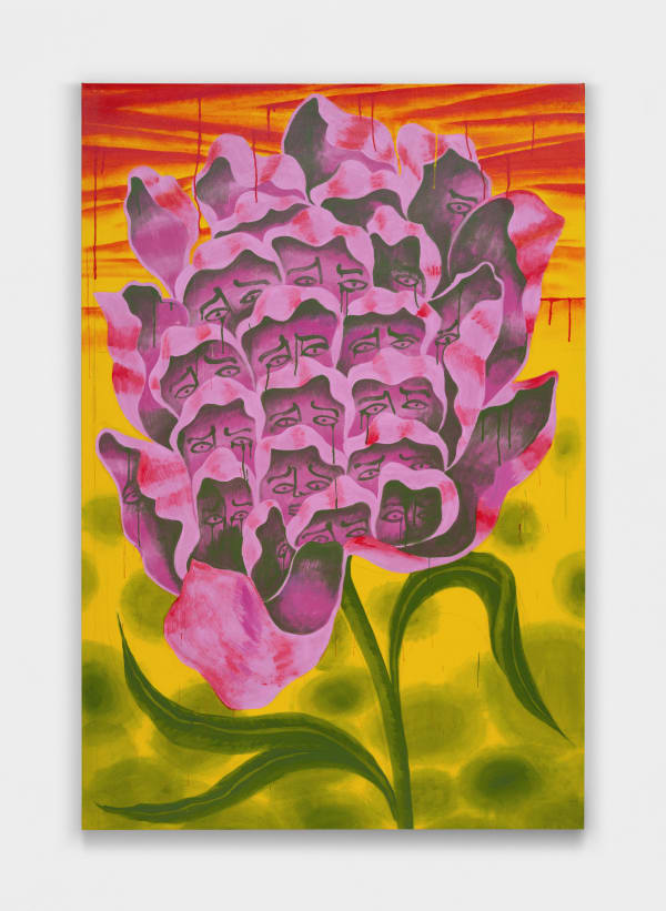 Iman Raad, Fear Is No Mute, Neither Is Flower (A Foreign Pink Flower), 2025
