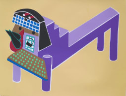 Parviz Tanavoli, Purple Lion, 2014