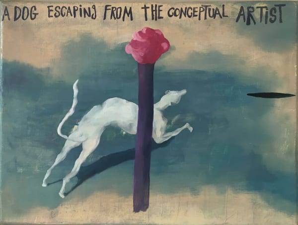 Sina Ghadaksaz, A Dog Escaping from the Conceptual Artist, 2019