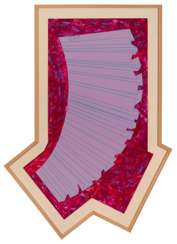 Dana Jafari, Pearl, red, purple, 2024