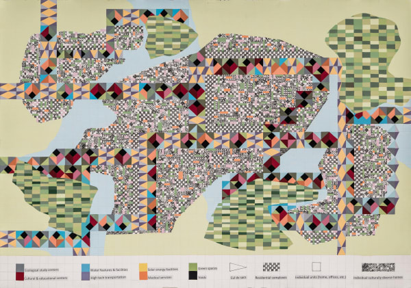 Nargess Hashemi, Satellite view from 5km — City for the Handicrafts of Farmers, 2020