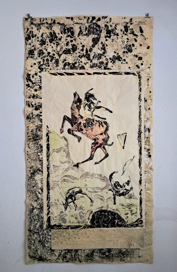 Shahryar Hatami, "Third leg" No1 (Inspired by the story of Bahram V and Azadeh from Ferdowsi's Shahnameh), 2024