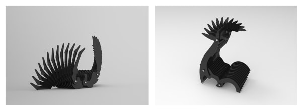 Pardis From “The Articulated Sculptures” Series, 1973-2016