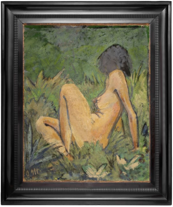 Otto MUELLER, Sitzender Akt in Landschaft, 1925