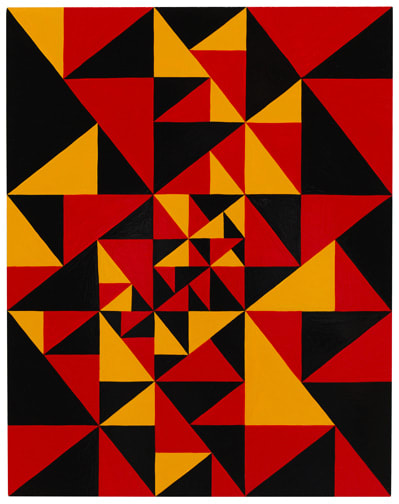 James Siena, Untitled (First Triangle Painting), 2009