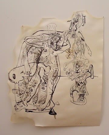Erwin Pfrang Untitled (from the series Hades I Teil), 2003/2004 mixed media on parchment 27 x 22 inches 68.6 x 55.9 cm