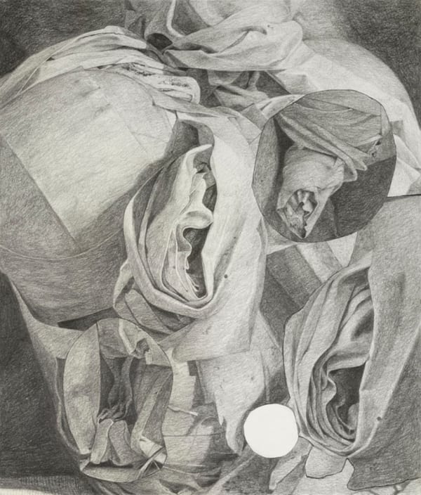 Neil Gall Separate Identities, 2009 graphite on paper 15 x 12 5/8 inches 38.2 x 32 cm