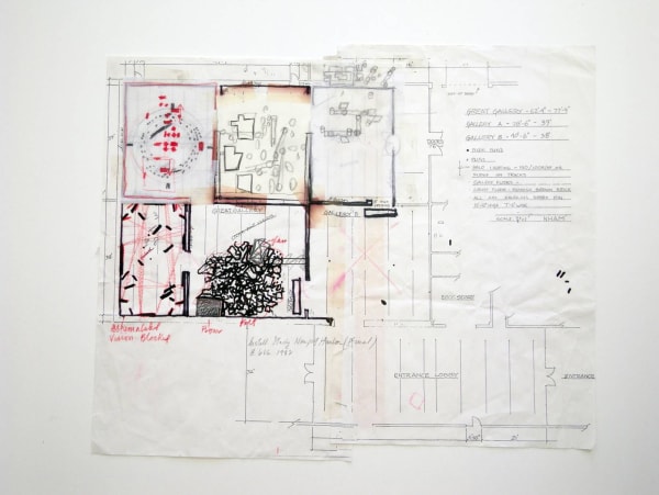 Barry Le Va, Installation Study - Newport Harbour (Final), 1988