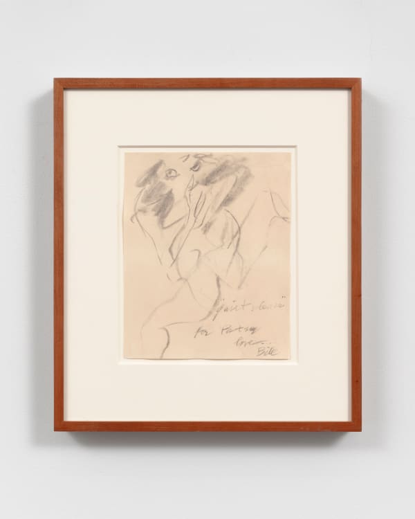 Willem de Kooning "Quiet Please", late 1950s graphite on paper 10 x 8 in (25.4 x 20.3 cm) framed: 18 x 16 in (45.7 x 40.6 cm)