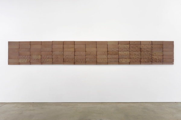 Ian Hamilton Finlay Wave Rock, 1975 105 ceramic tiles; with David Ballantine 29 1/2 x 200 3/4 x 5/8 in (75 x 510 x 1.6 cm)