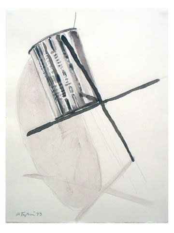 Al Taylor Tin Can and Chopsticks, 1993 pencil, gouache and correction fluid on paper 14 1/3 x 11 inches 36.5 x 28 cm