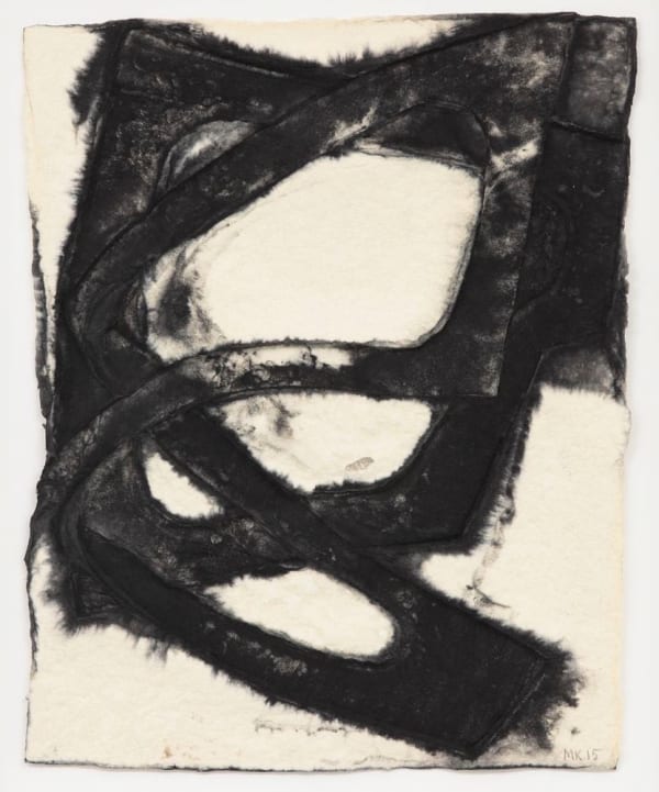 Mel Kendrick Untitled (Gasket Drawing), 2015 cast paper and carbon black pigment 13 1/2 x 11 in (34.3 x 27.9 cm)
