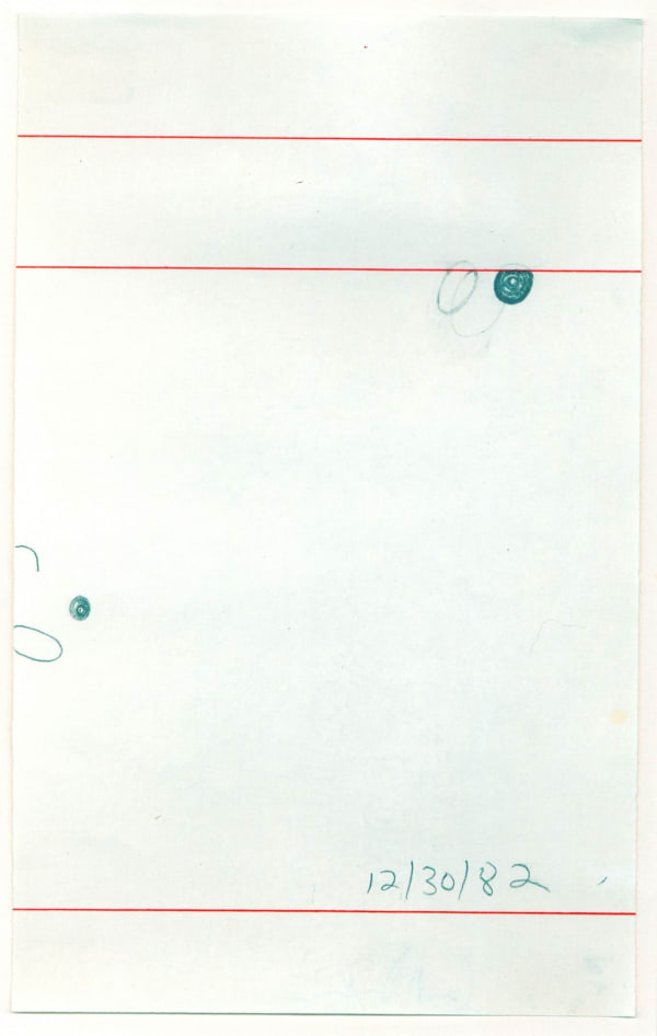 Carroll Dunham Untitled, 1982 pencil on paper 8 1/2 x 5 1/2 inches 21.6 x 14 cm