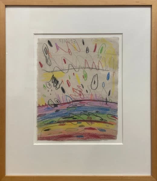 Carroll Dunham Untitled (5/10/93), 1993 wax crayon and graphite on paper 11 1/2 x 9 in (29.2 x 22.9 cm) framed: 16 7/8 x 19 7/8 in (42.9 x 50.5 cm)