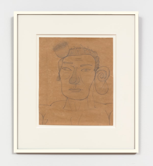 Jim Nutt Drawing for Trowel, 1988 pencil on brown paper 13 x 11 in (33 x 27.9 cm) framed: 23 1/8 x 20 3/4 in (58.7 x 52.7 cm)