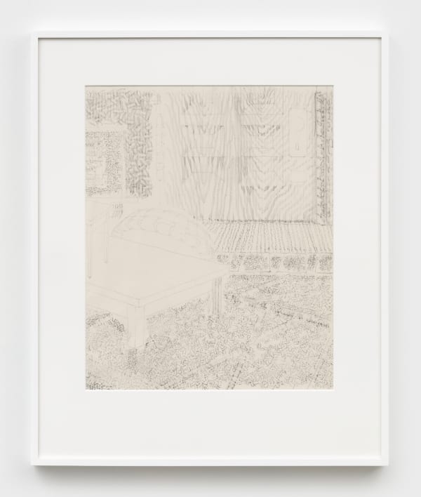 Richard Artschwager Untitled [Interior], 1977 pencil on paper 33 x 23 in (83.8 x 58.4 cm)