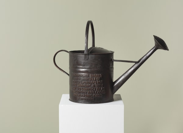 Ian Hamilton Finlay Watering Can (Shenstone), 1995 bronze, with John Andrew 15 3/4 x 23 1/2 x 11 3/4 in (40 x 60 x 30 cm)