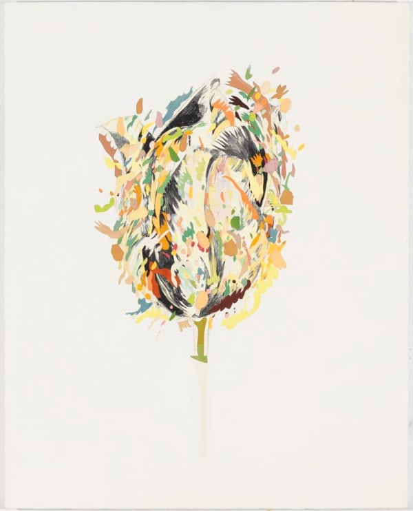 Wardell Milan The Flower No. 4, 2015 graphite, charcoal, oil on canvas 30 x 24 in 76.2 x 61 cm