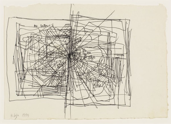 Barry Le Va Study for Installation, "On Edge, On Center Shatter" (1968-71), Porto, Portugal, 1999, 1999 ink on paper 8 1/8 x 11 1/2 in (20.6 x 29.2 cm)