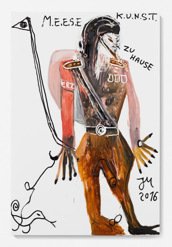 Jonathan Meese ZUKUNFTSSOLDAT "YOU", 2016 oil on canvas 82 5/8 x 55 1/8 in (210 x 140 cm)