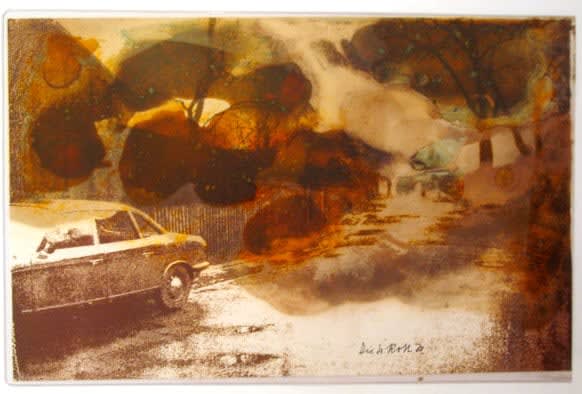 Dieter Roth Shedheads at Oelper, 1973 Softcheese over planographic printing (handoffset) dark brown, white card in plastic sleeve 12 1/2 x 19 1/3 inches
