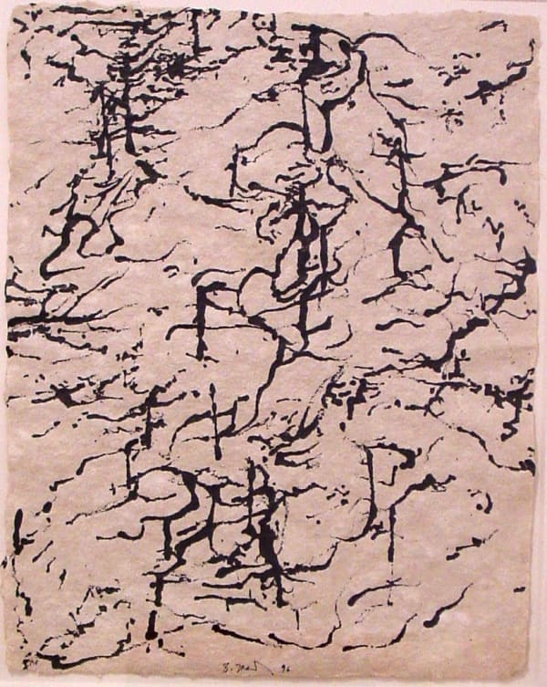 Brice Marden Phuket, 1995 ink on handmade paper 16 1/2 x 13 inches 41.9 x 33 cm